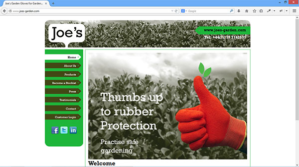 Joes Garden website